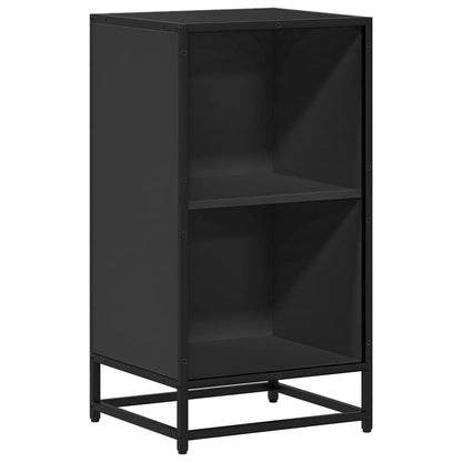 vidaXL Book Cabinet Black 40x35x76 cm Engineered Wood 2