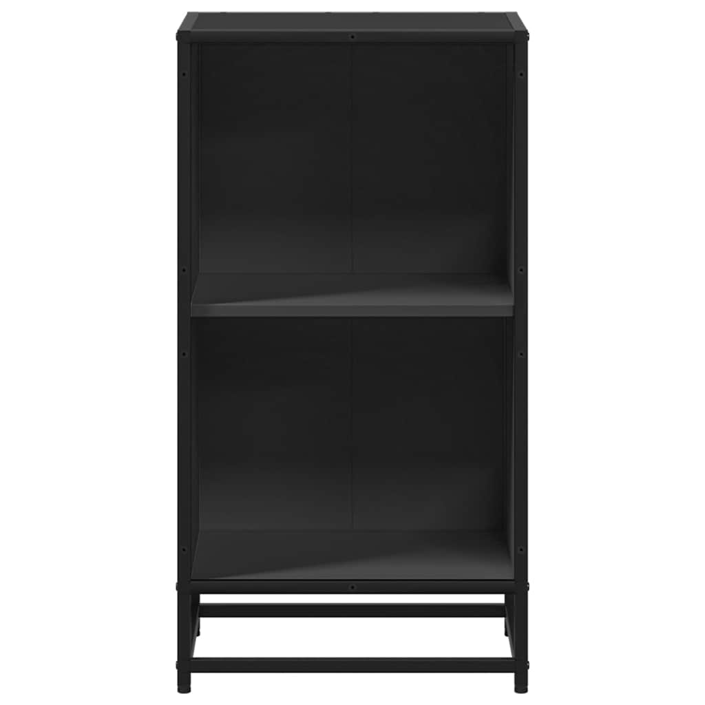 vidaXL Book Cabinet Black 40x35x76 cm Engineered Wood 4