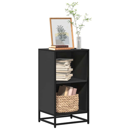 vidaXL Book Cabinet Black 40x35x76 cm Engineered Wood 1