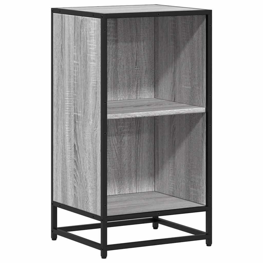 vidaXL Book Cabinet Grey Sonoma 40x35x76 cm Engineered Wood 2