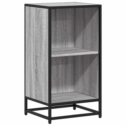 vidaXL Book Cabinet Grey Sonoma 40x35x76 cm Engineered Wood 2