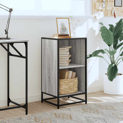 vidaXL Book Cabinet Grey Sonoma 40x35x76 cm Engineered Wood 3