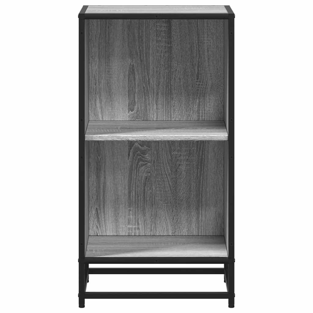 vidaXL Book Cabinet Grey Sonoma 40x35x76 cm Engineered Wood 4