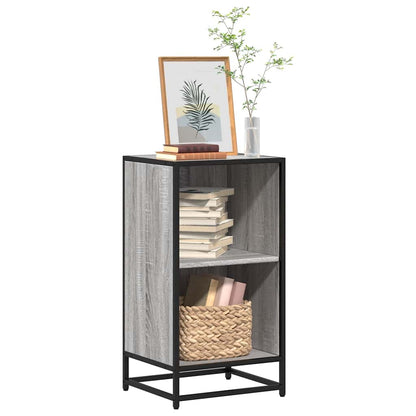vidaXL Book Cabinet Grey Sonoma 40x35x76 cm Engineered Wood 1