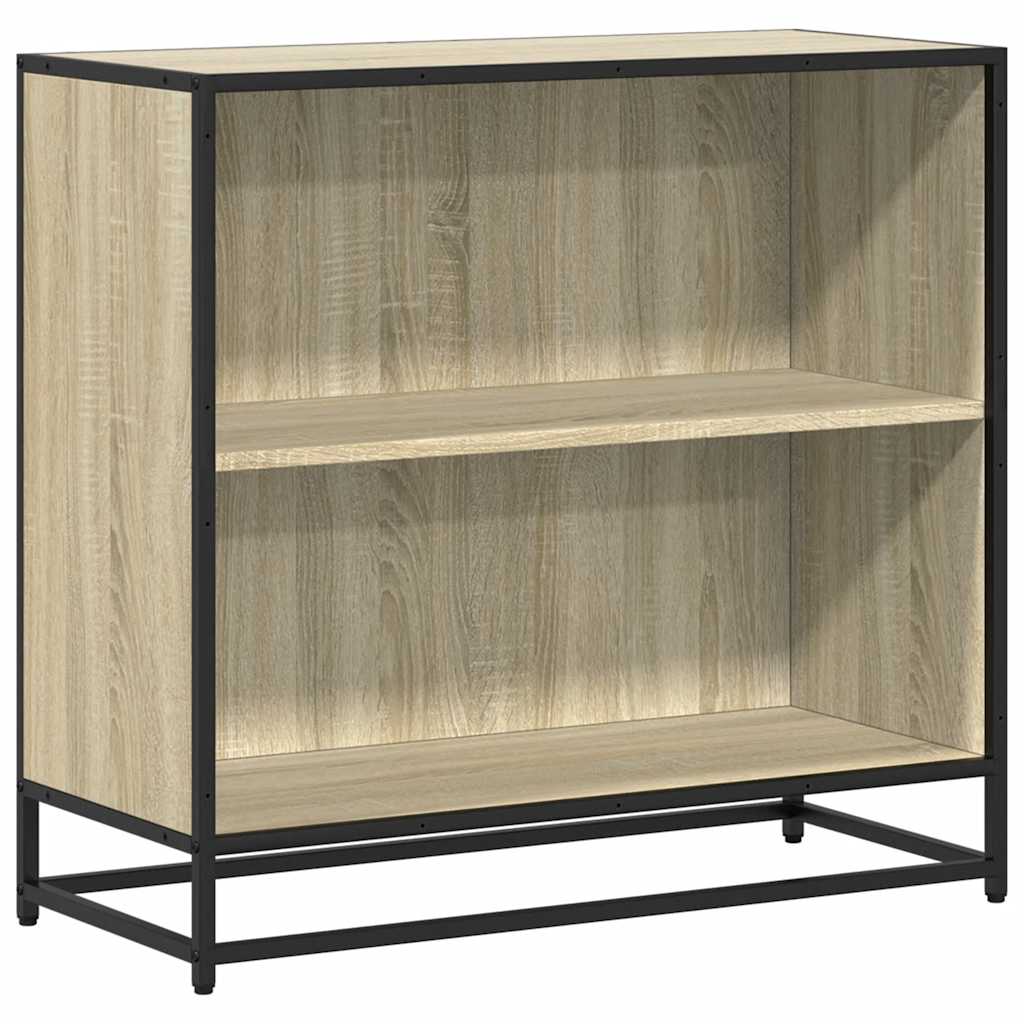 vidaXL Book Cabinet Sonoma Oak 80.5x35x76 cm Engineered Wood 2