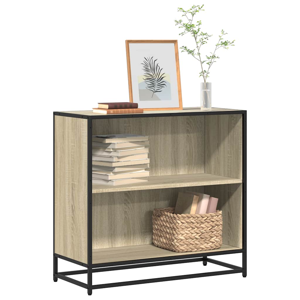 vidaXL Book Cabinet Sonoma Oak 80.5x35x76 cm Engineered Wood 1