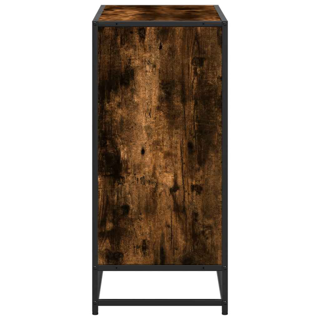 vidaXL Book Cabinet Smoked Oak 80.5x35x76 cm Engineered Wood 5
