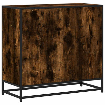 vidaXL Book Cabinet Smoked Oak 80.5x35x76 cm Engineered Wood 6