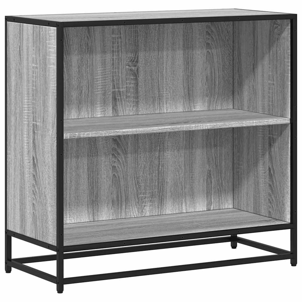 vidaXL Book Cabinet Grey Sonoma 80.5x35x76 cm Engineered Wood 2