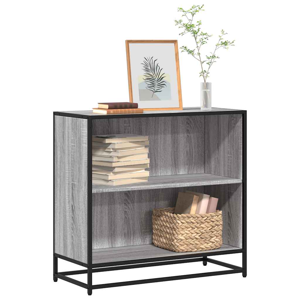 vidaXL Book Cabinet Grey Sonoma 80.5x35x76 cm Engineered Wood 1