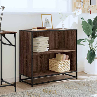 vidaXL Book Cabinet Brown Oak 80.5x35x76 cm Engineered Wood 3