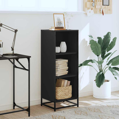 vidaXL Book Cabinet Black 40x35x107.5 cm Engineered Wood 3
