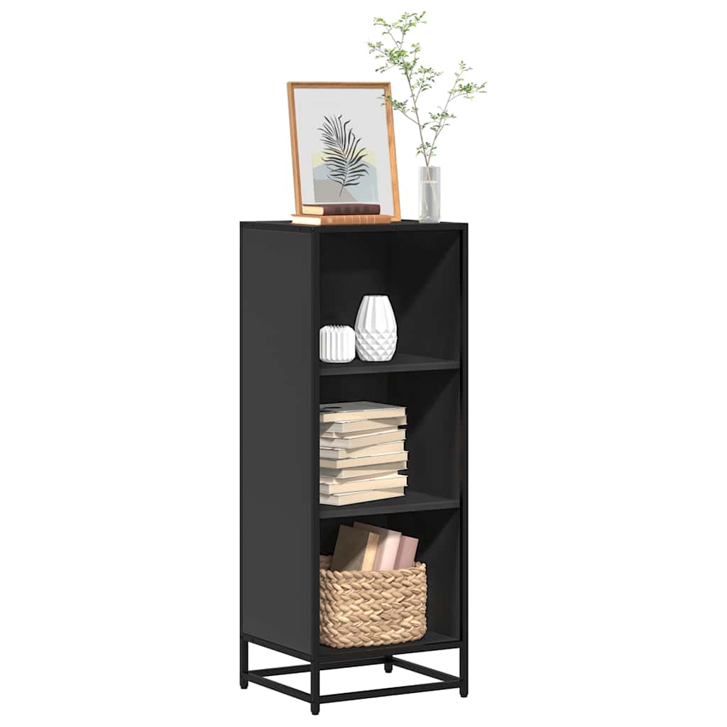 vidaXL Book Cabinet Black 40x35x107.5 cm Engineered Wood 1