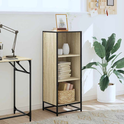 vidaXL Book Cabinet Sonoma Oak 40x35x107.5 cm Engineered Wood 3
