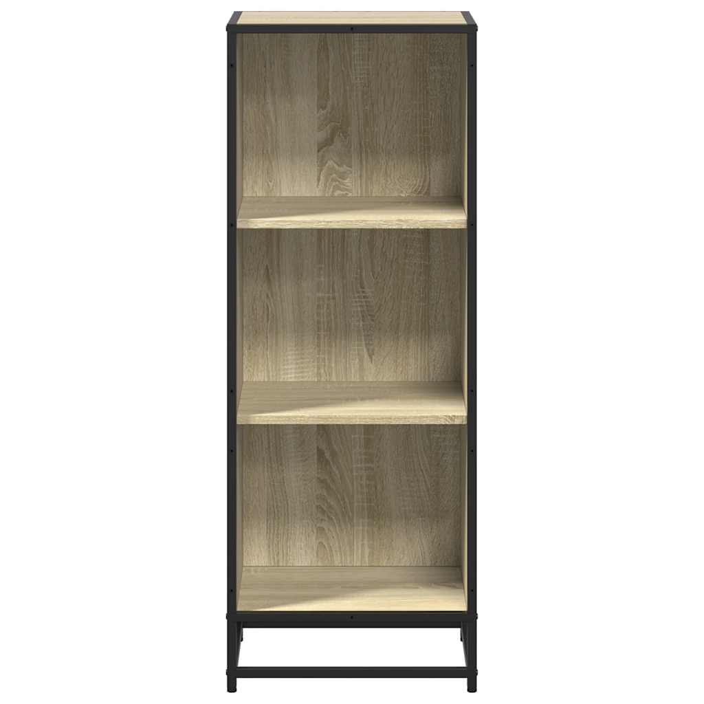 vidaXL Book Cabinet Sonoma Oak 40x35x107.5 cm Engineered Wood 4
