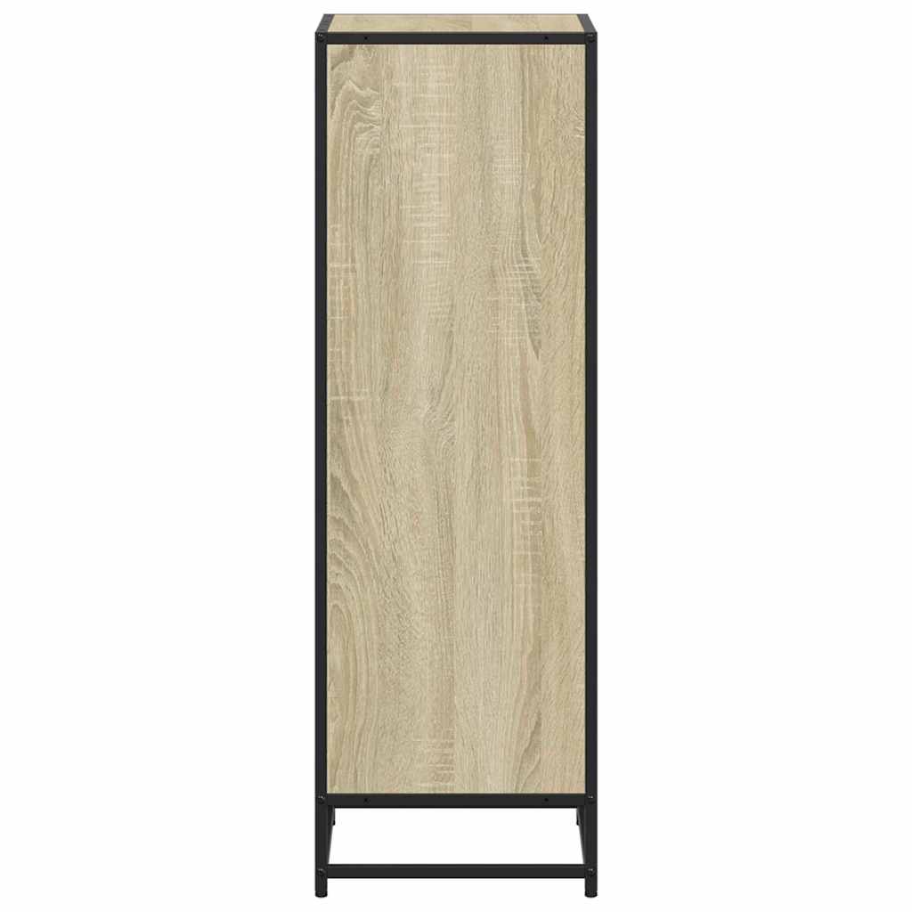 vidaXL Book Cabinet Sonoma Oak 40x35x107.5 cm Engineered Wood 5
