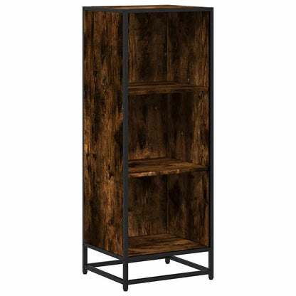 vidaXL Book Cabinet Smoked Oak 40x35x107.5 cm Engineered Wood 2