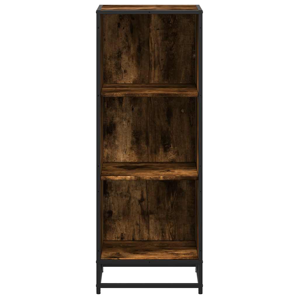 vidaXL Book Cabinet Smoked Oak 40x35x107.5 cm Engineered Wood 4