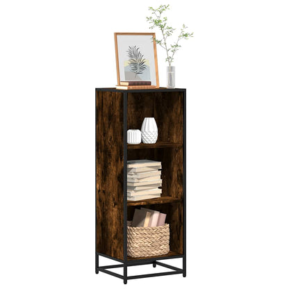 vidaXL Book Cabinet Smoked Oak 40x35x107.5 cm Engineered Wood 1