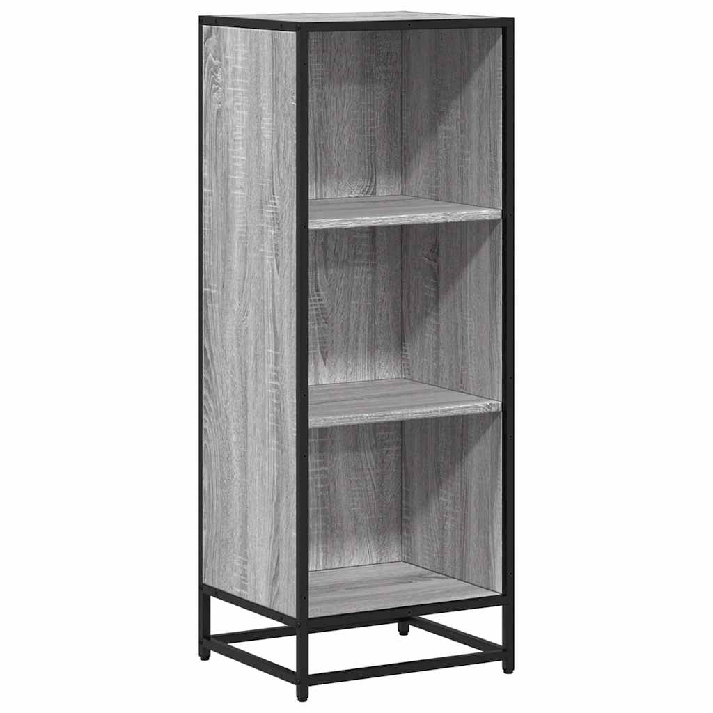 vidaXL Book Cabinet Grey Sonoma 40x35x107.5 cm Engineered Wood 2