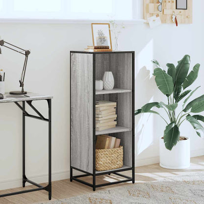 vidaXL Book Cabinet Grey Sonoma 40x35x107.5 cm Engineered Wood 3