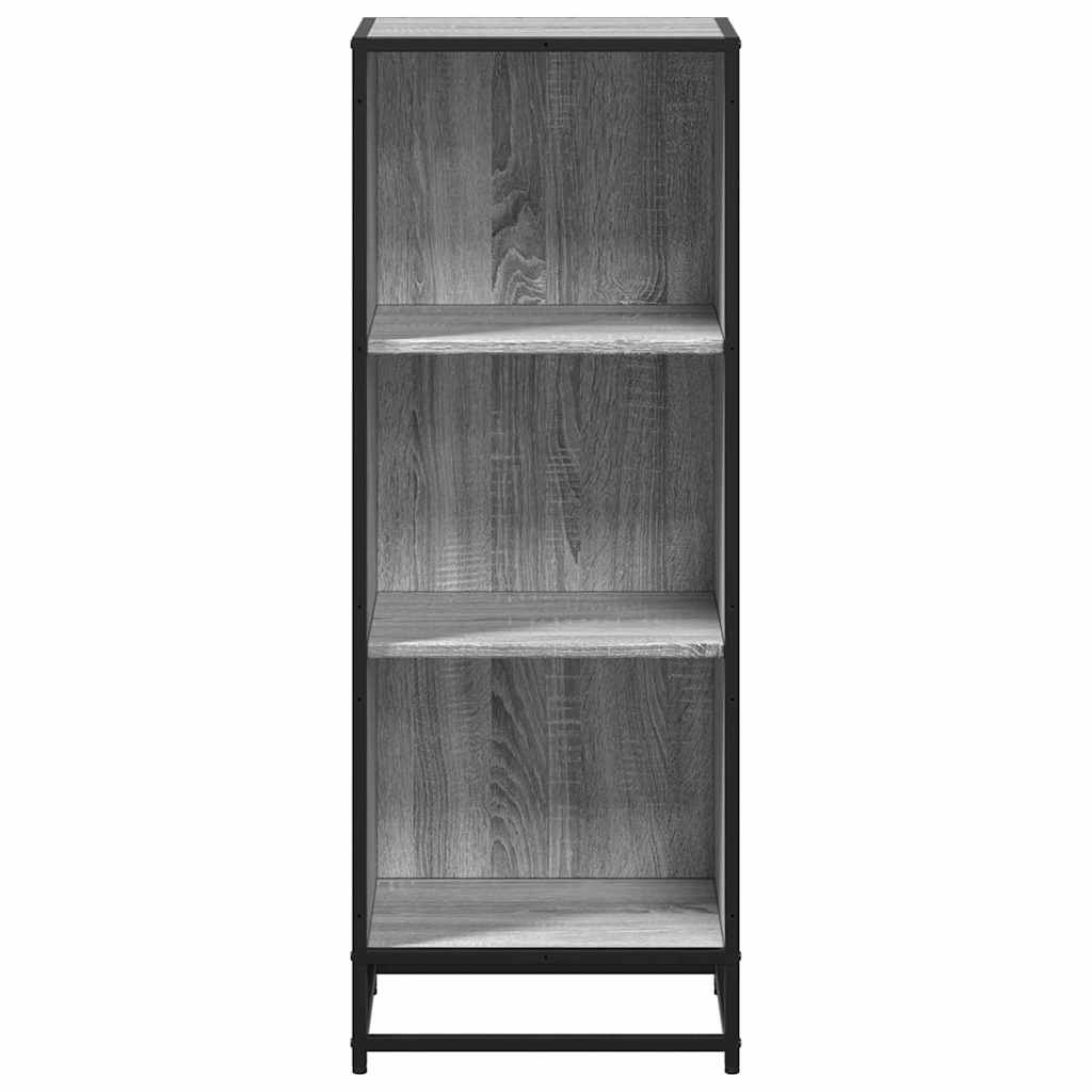 vidaXL Book Cabinet Grey Sonoma 40x35x107.5 cm Engineered Wood 4