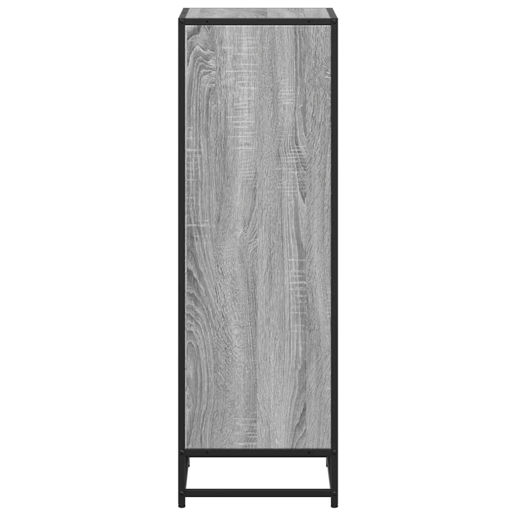 vidaXL Book Cabinet Grey Sonoma 40x35x107.5 cm Engineered Wood 5