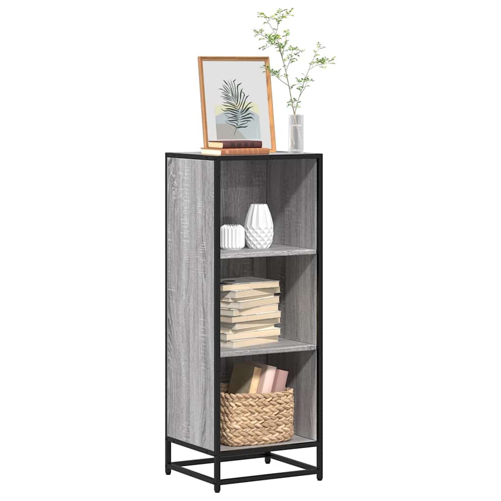 vidaXL Book Cabinet Grey Sonoma 40x35x107.5 cm Engineered Wood 1