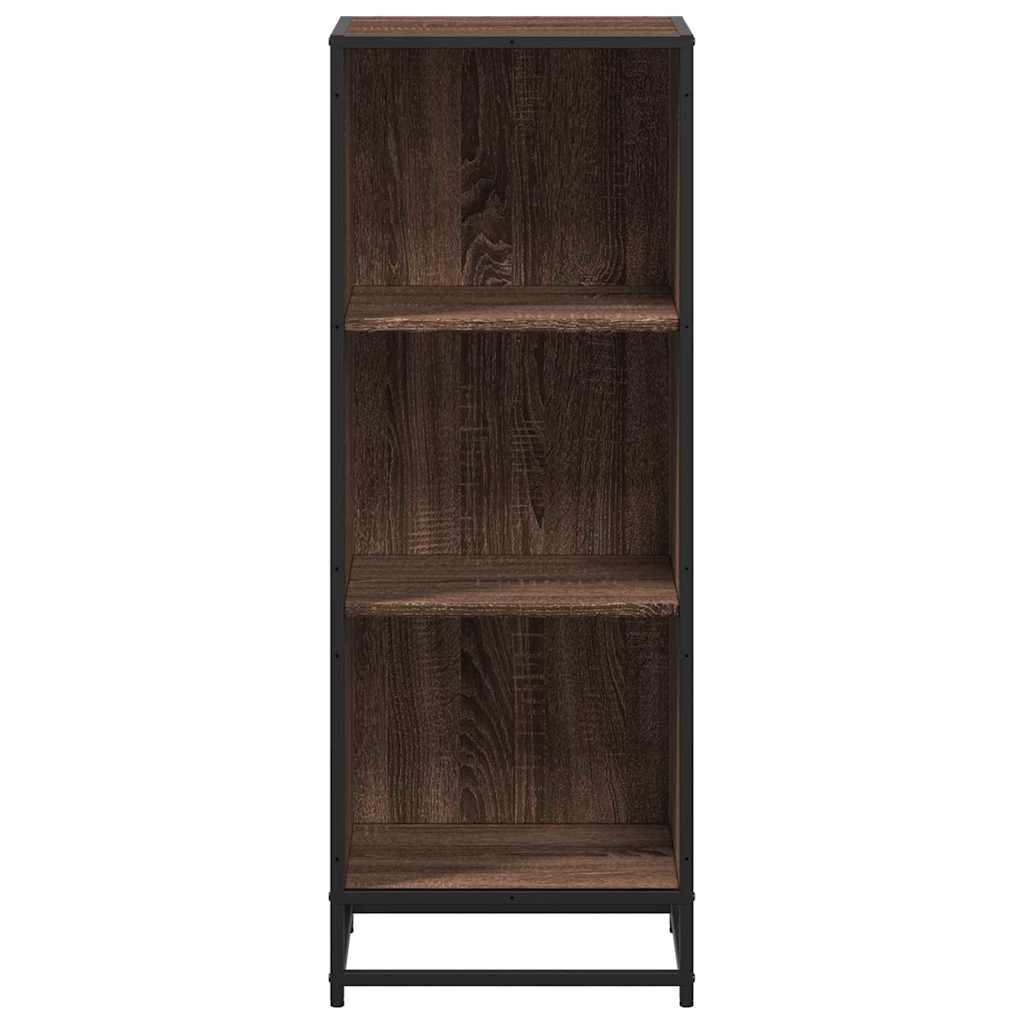 vidaXL Book Cabinet Brown Oak 40x35x107.5 cm Engineered Wood 4