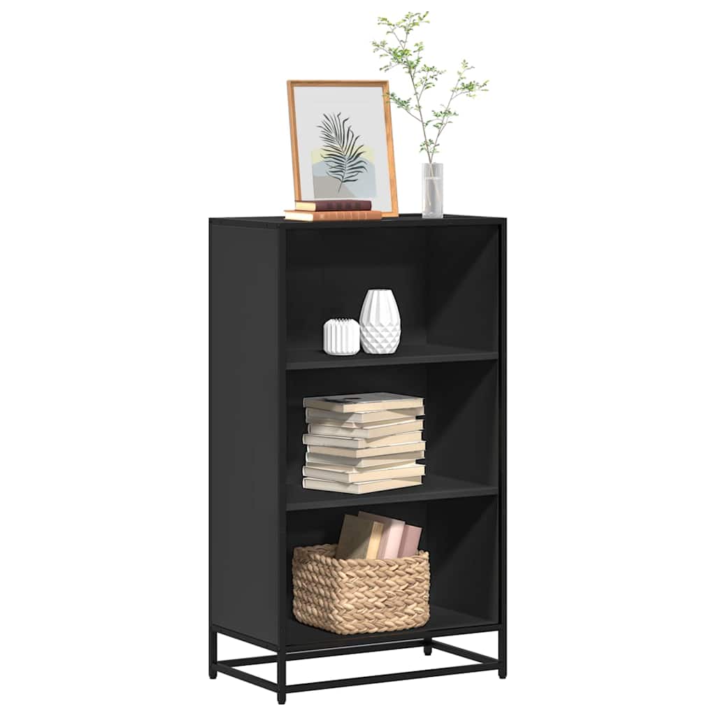 vidaXL Book Cabinet Black 60x35x107.5 cm Engineered Wood 1