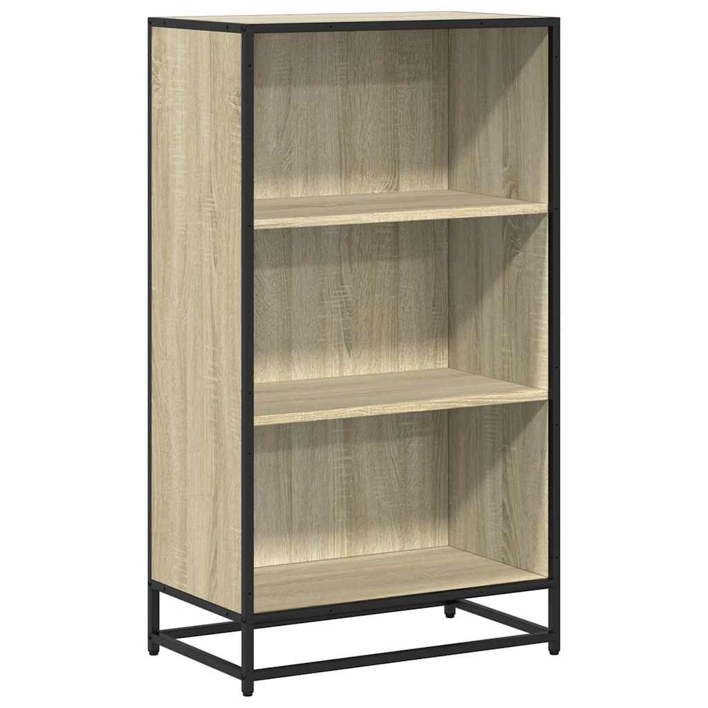 vidaXL Book Cabinet Sonoma Oak 60x35x107.5 cm Engineered Wood 2