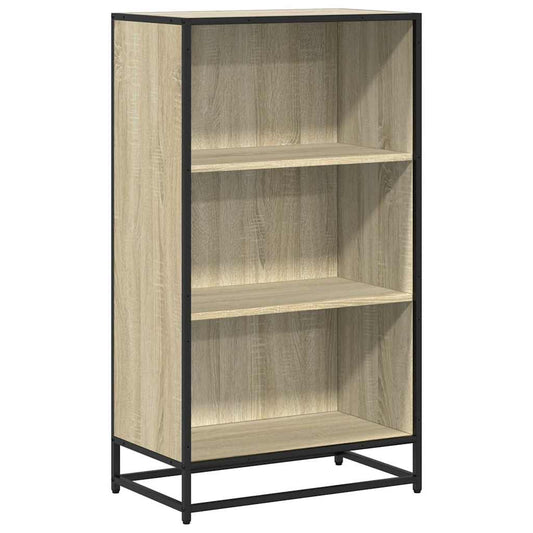 vidaXL Book Cabinet Sonoma Oak 60x35x107.5 cm Engineered Wood 2
