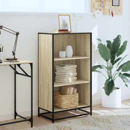 vidaXL Book Cabinet Sonoma Oak 60x35x107.5 cm Engineered Wood 3