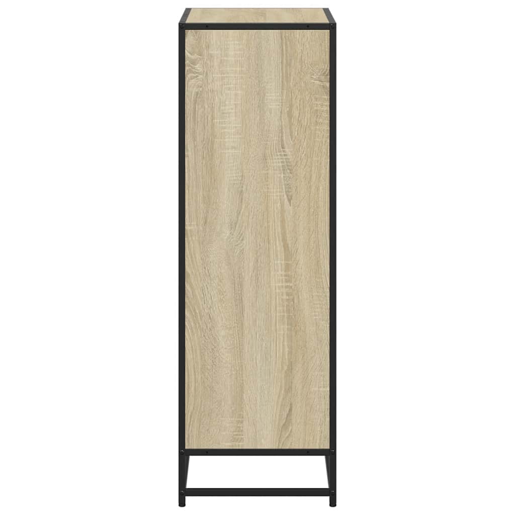 vidaXL Book Cabinet Sonoma Oak 60x35x107.5 cm Engineered Wood 5