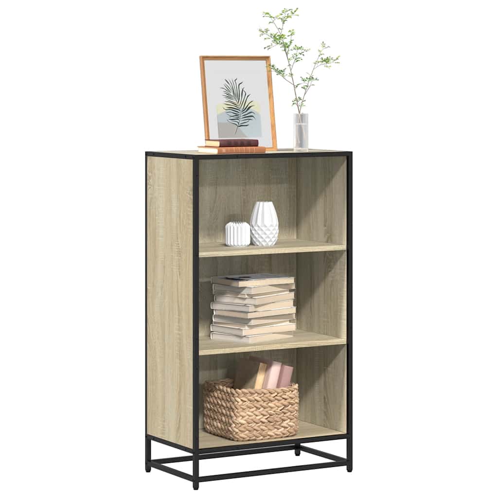 vidaXL Book Cabinet Sonoma Oak 60x35x107.5 cm Engineered Wood 1
