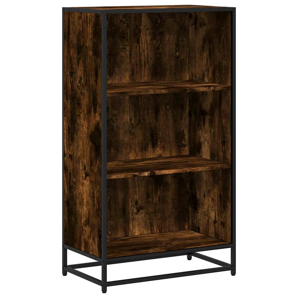 vidaXL Book Cabinet Smoked Oak 60x35x107.5 cm Engineered Wood 2