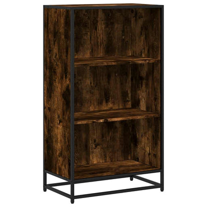 vidaXL Book Cabinet Smoked Oak 60x35x107.5 cm Engineered Wood 2