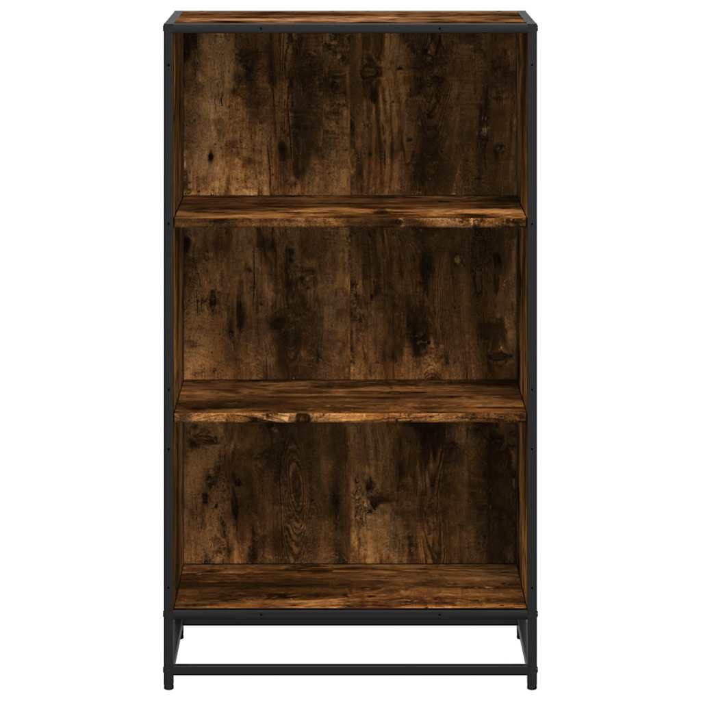 vidaXL Book Cabinet Smoked Oak 60x35x107.5 cm Engineered Wood 4