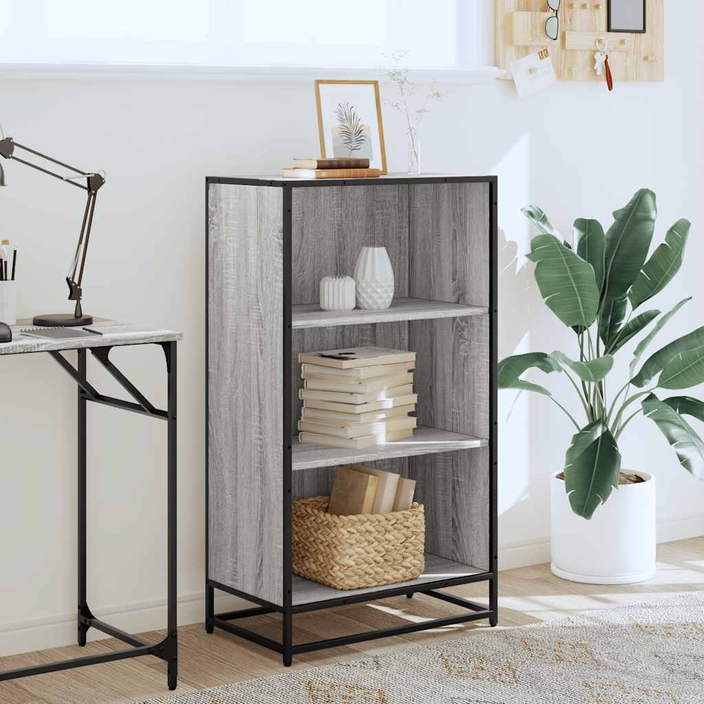 Bookcase 60x35x170,5 cm Engineered Wood Width 60 cm Grey sonoma