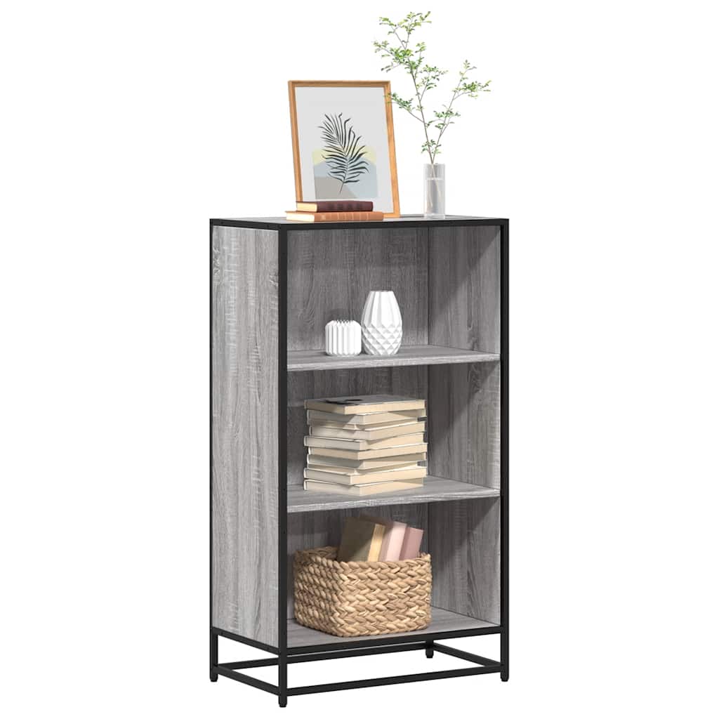 Bookcase 60x35x170,5 cm Engineered Wood Width 60 cm Grey sonoma
