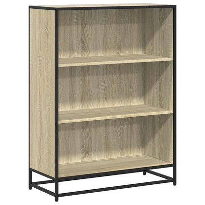 Bookcase 80,5x35x139 cm Engineered Wood Width 80.5 cm Sonoma oak 107.5 cm