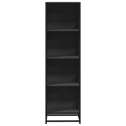 vidaXL Book Cabinet Black 40x35x139 cm Engineered Wood 4