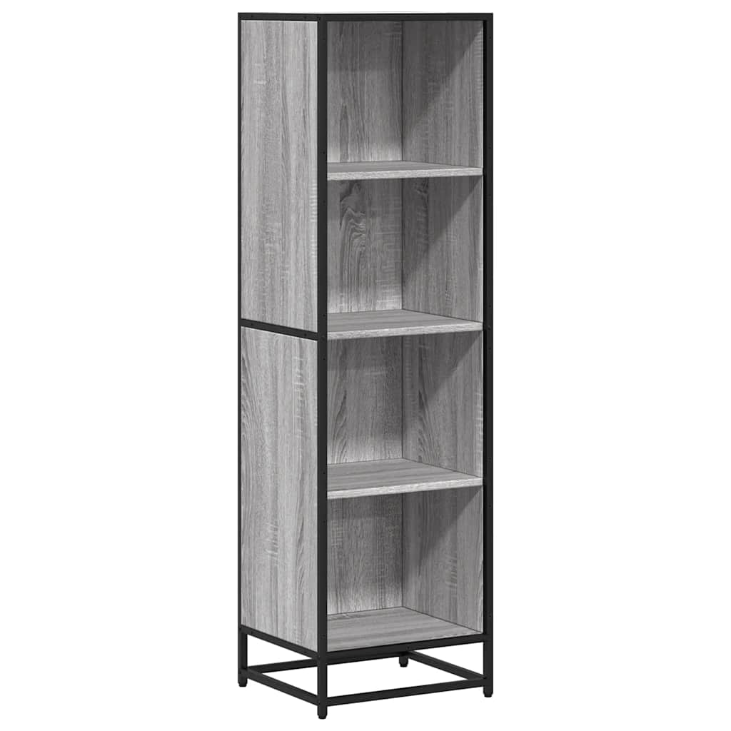 vidaXL Book Cabinet Grey Sonoma 40x35x139 cm Engineered Wood 2