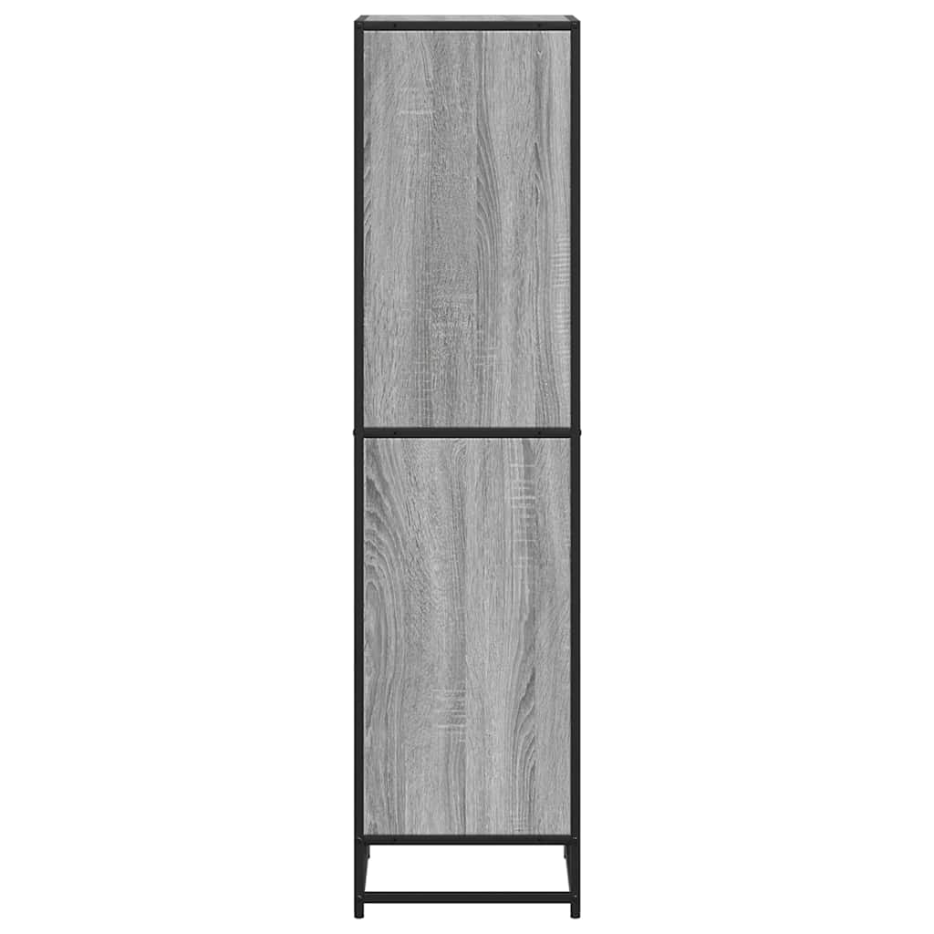 vidaXL Book Cabinet Grey Sonoma 40x35x139 cm Engineered Wood 5