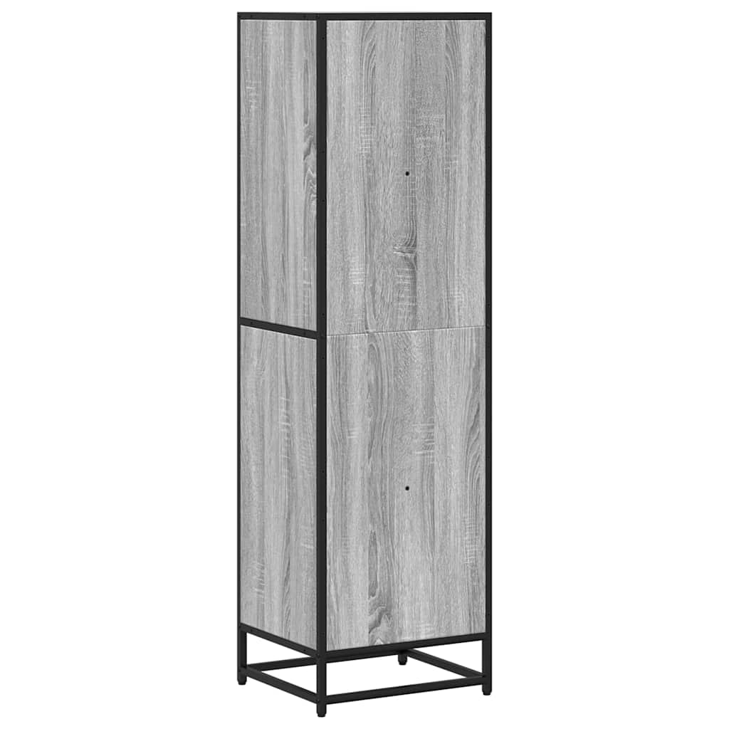 vidaXL Book Cabinet Grey Sonoma 40x35x139 cm Engineered Wood 6