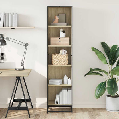 vidaXL Book Cabinet Sonoma Oak 40x35x170.5 cm Engineered Wood 3
