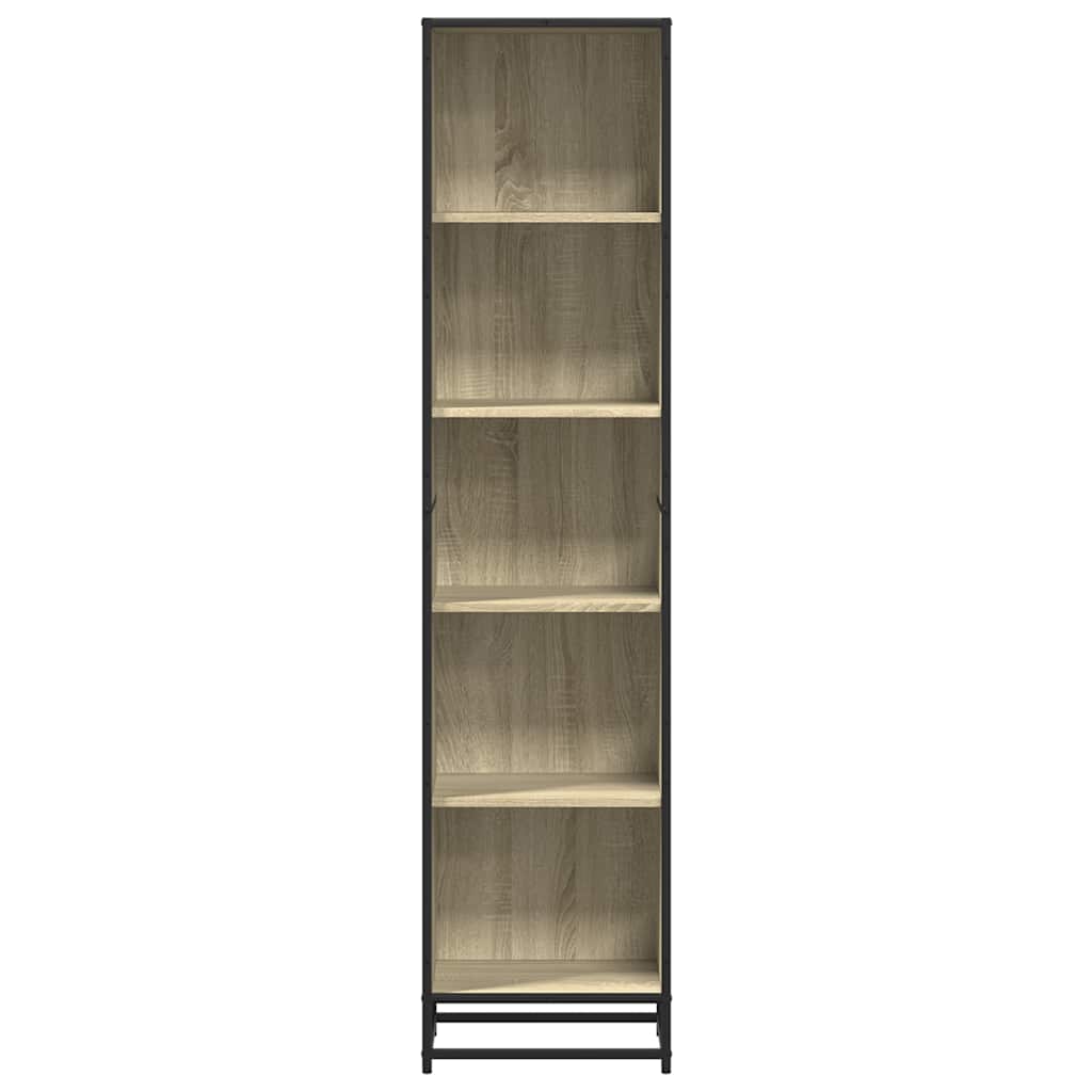 vidaXL Book Cabinet Sonoma Oak 40x35x170.5 cm Engineered Wood 4