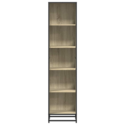 vidaXL Book Cabinet Sonoma Oak 40x35x170.5 cm Engineered Wood 4