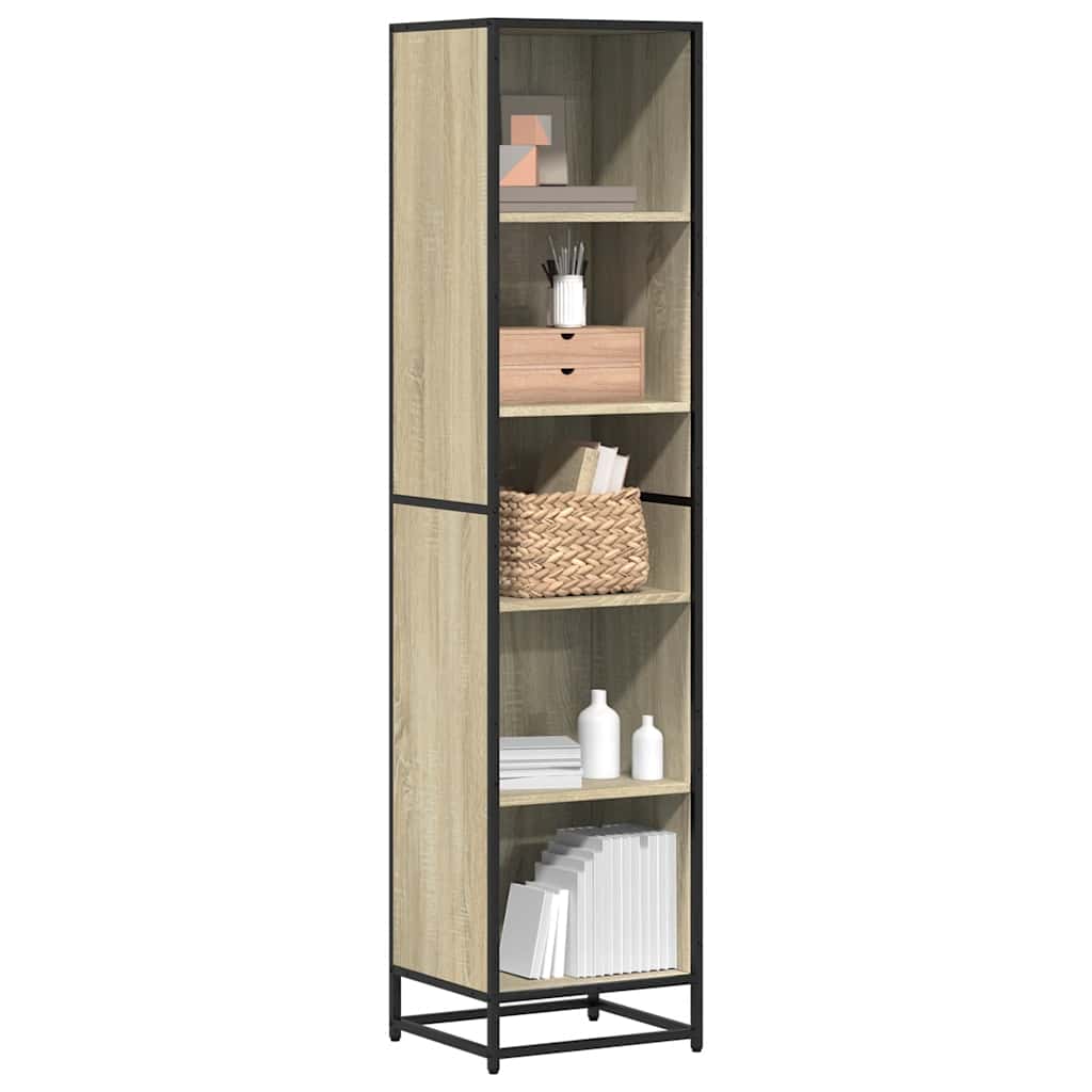 vidaXL Book Cabinet Sonoma Oak 40x35x170.5 cm Engineered Wood 1