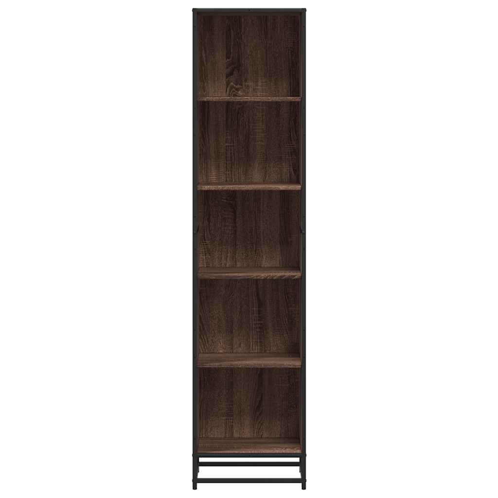vidaXL Book Cabinet Brown Oak 40x35x170.5 cm Engineered Wood 4